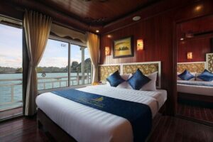 From Hanoi: 2D1N Ha Long Bay Deluxe Cruise with Bus Limousine - Sunset party and onboard fun: what to expect after the island